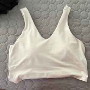 Crop tank top with a built in bra